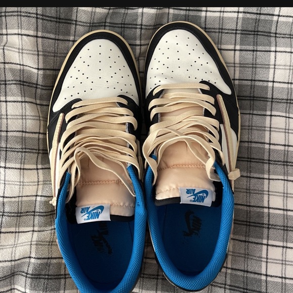 Fragment Design Travis Scott Air Jordan 1 Low worn before main image 5
